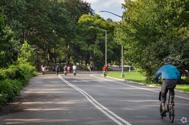 Nearby Prospect Park has a popular cycling loop, close to Lefferts Gardens.