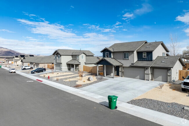 With the continuous demand for new homes, Fernley has seen a large construction boom since 2020 yielding new communities such as this.