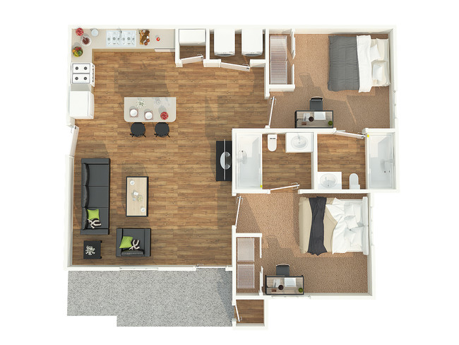 Two Bedroom Floor Plan