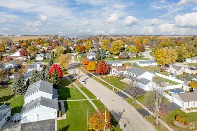 Cortland’s peaceful streets showcase a mix of charming home styles.