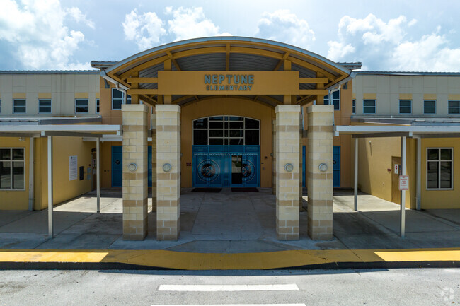 Neptune Elementary School main entrance.
