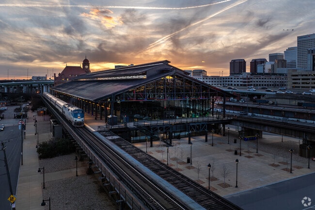 Enjoy amazing views before catching the Amtrack at Main Street Station in Shockoe Bottom.