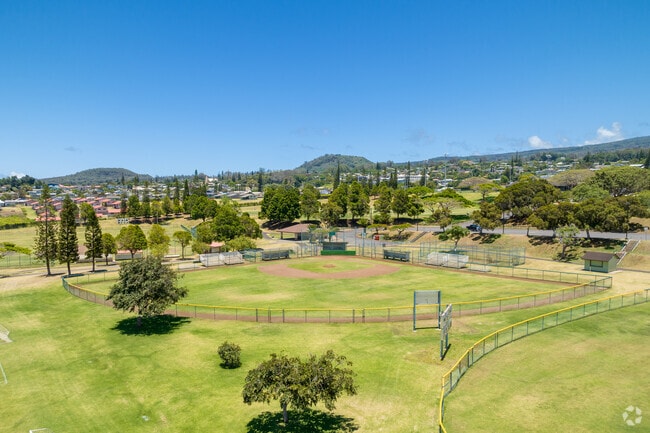 Makawao Park is a serene green space in the heart of the town, perfect for relaxation.
