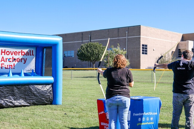 The City of Benbrook Locals can practice their archery at Heritage Fest.
