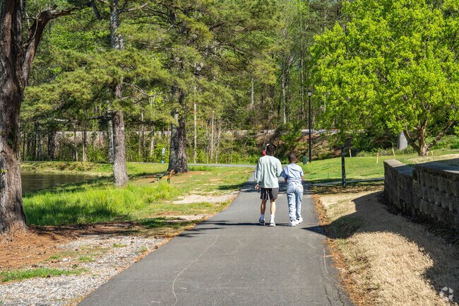 Residents in Tyrone can walk through the many paths and trails in the neighborhood.