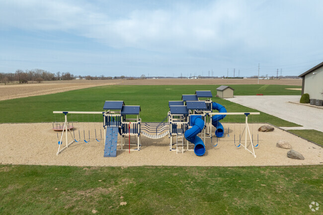 Bourbon Christian School has a new playscape and field.