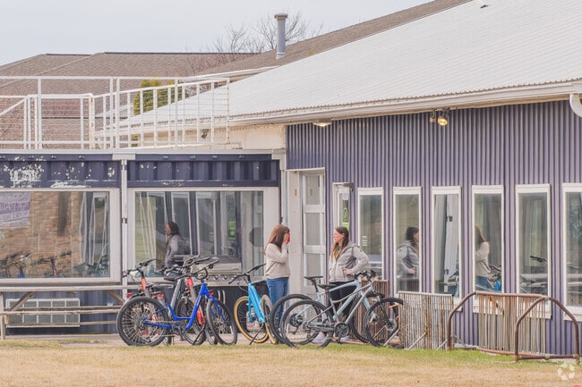 Locals meet and enjoy time together at Recyclist Bicycle Co. near Harrison.