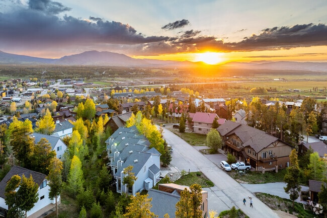 Many residents in Fraser enjoy stunning sunsets in the distant mountains.