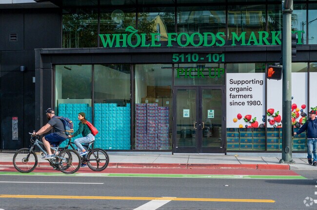 Longfellow residents go for a bike ride through downtown.