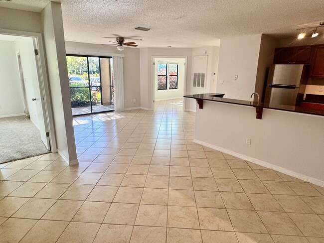 Living room and kitchen