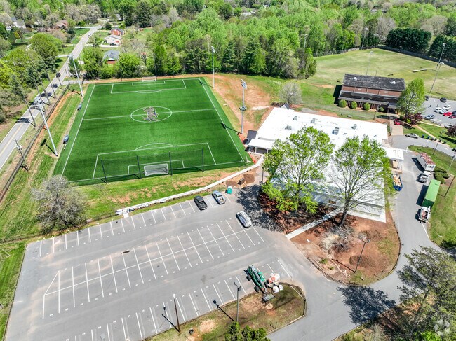 A new building is under construction at Hickory Christian Academy, along with a new turf field.