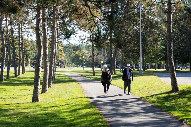 Friends enjoying one of several trails at Saratoga Spa State Park.