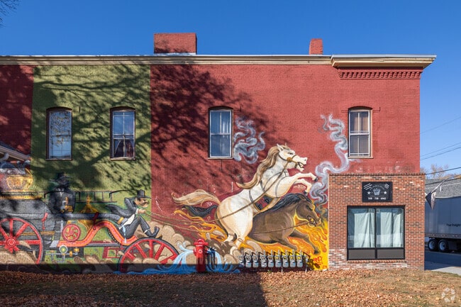 A brilliant mural welcomes you to Whittenton.