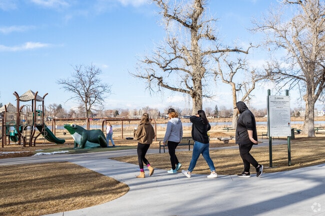Head to Rocky Mountain Lake Park for playgrounds, sports fields and walking paths.