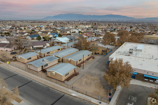 Mountain views at Mary Ann Binford Elementary.