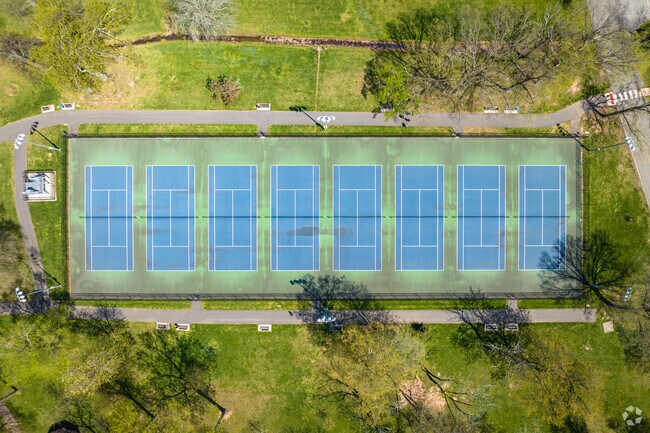 Johnson Park features several tennis courts.