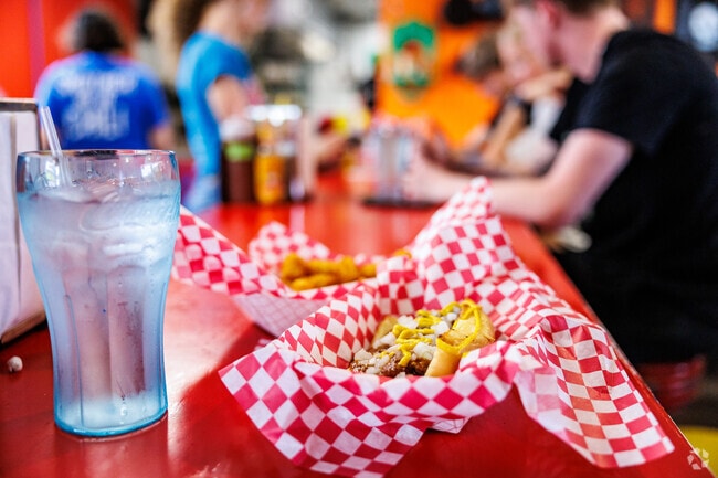 Casper's serves up it's famous chili on hot dogs just across from the Oak Grove neighborhood.