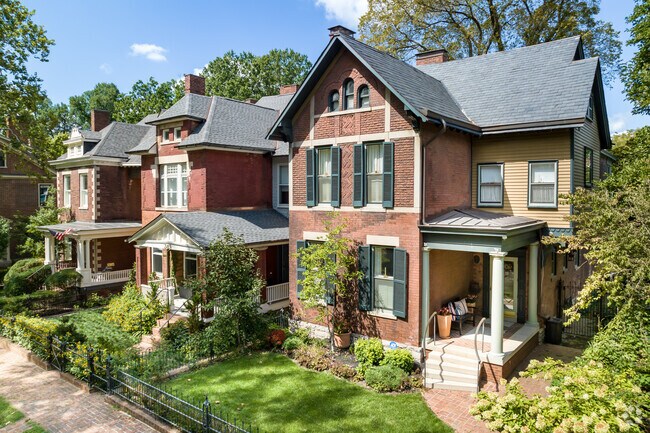 The Goodloe Sisters' residences were built in 1901 in Gratz Park and have identical floor plans.