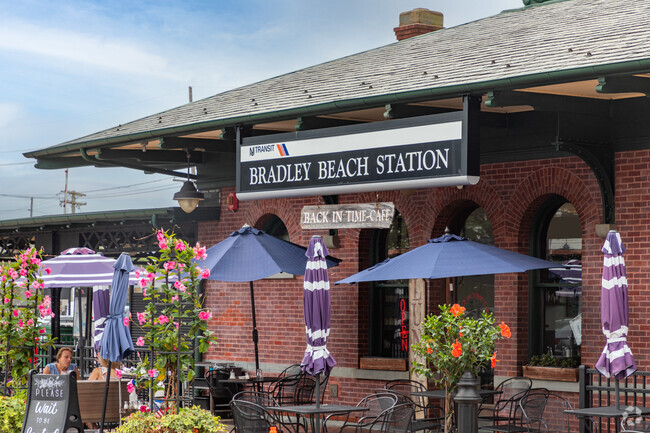 The beach is just a few short blocks from the train station in Bradley Beach.
