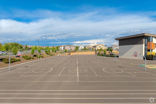 Children love to play basketball at Mangini Ranch Elementary.