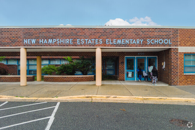 The entrance to New Hampshire Estates School in Silver Spring.