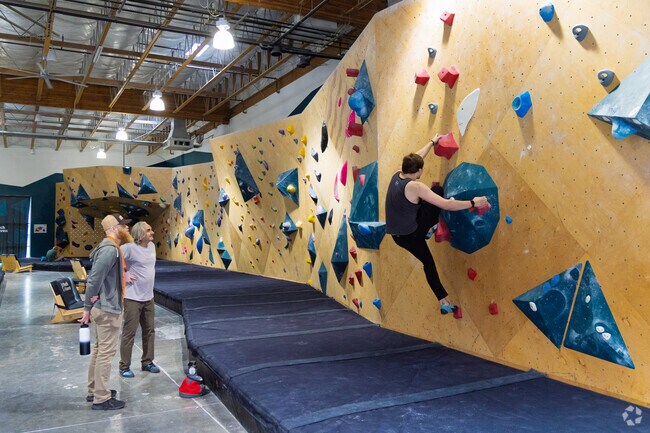 Rock Haven Climbing Gym is located on Northeast 223rd Avenue near Wood Village.