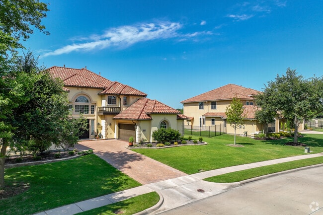 Twin Creeks in Allen features beautiful homes with spacious yards, perfect for outdoor living and entertaining.