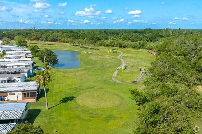 Angler's Green residents can play on the community's nine-hole golf course.