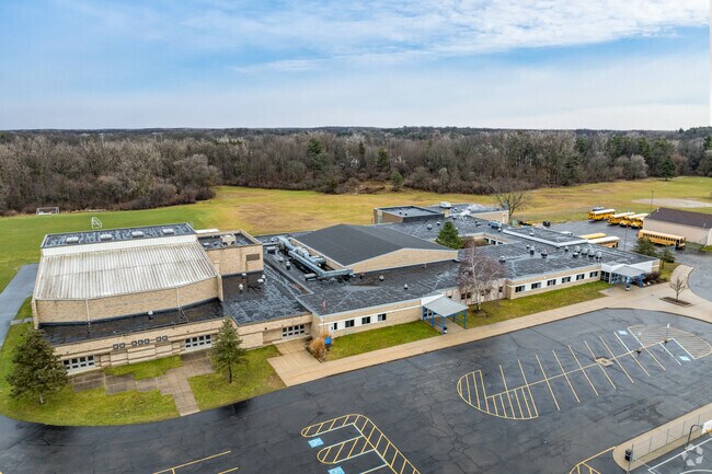 Bath Middle School sits in a neighborhood setting in Clinton County.