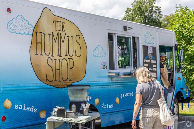Try The Hummus Shop at the Belmont Farmers Market.