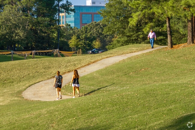Ballantyne's Backyard Park is perfect for leisurely strolls at the end of the day.