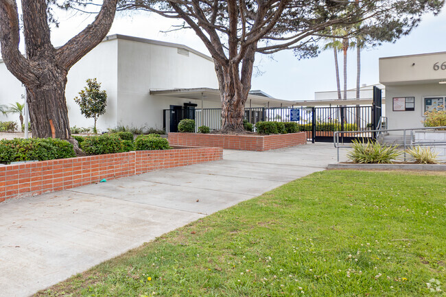 Most of Rea Elementary School is gated a secured for the students protection.