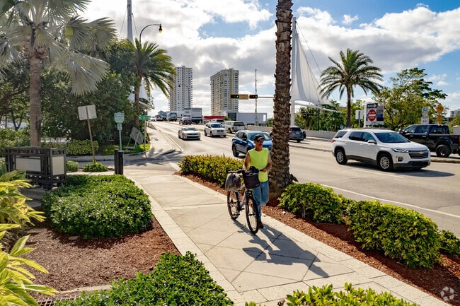 Locals can walk to the beach via the sidewalks along the causeway in Harbor Village.
