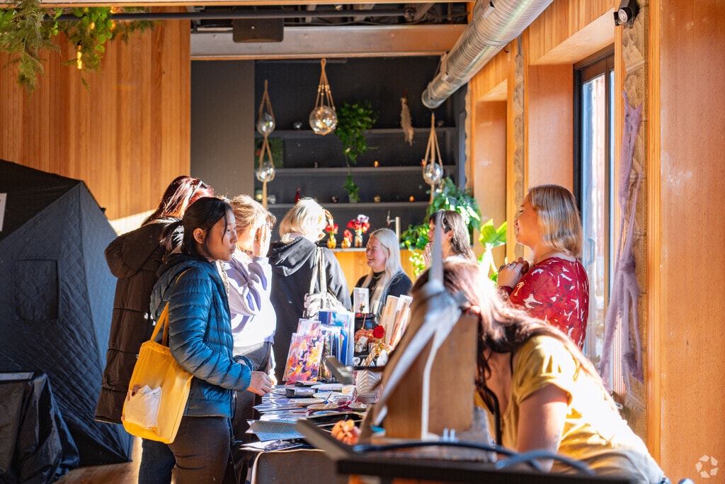 Many locals gather at Bow Market in Union Square for Moon Over Bow.