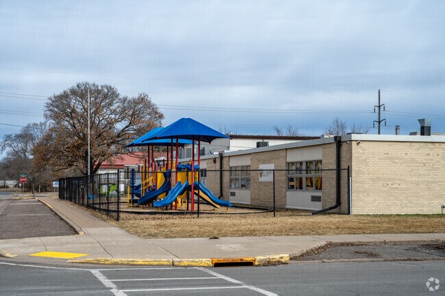St. Mary's Elementary School has a fenced in recess area.