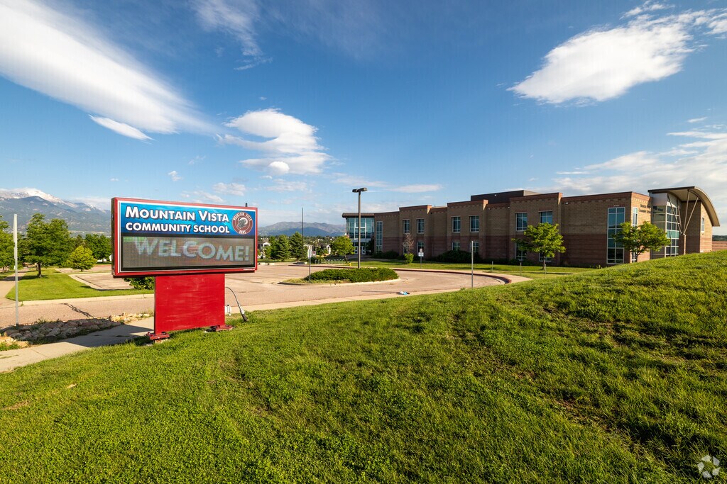 Mountain Vista Community School signage.