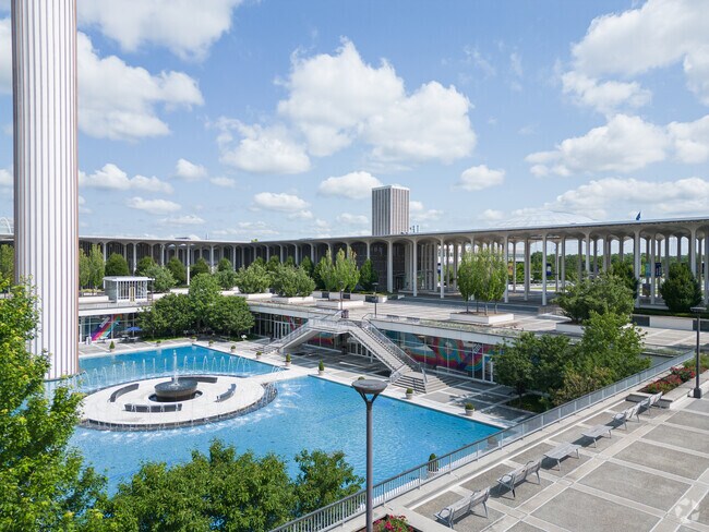 Built in 2013, Collins Circle is a beautiful park located at the University of Albany.