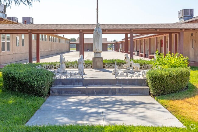 The entrance to Our Lady of Fatima School in Los Banos.