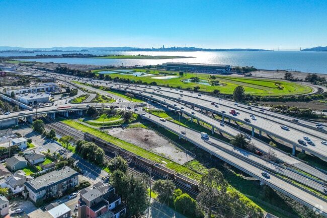 Interstate 80 is just west of Solano Hill, leading 8 miles south to Oakland or 14 miles to San Francisco.