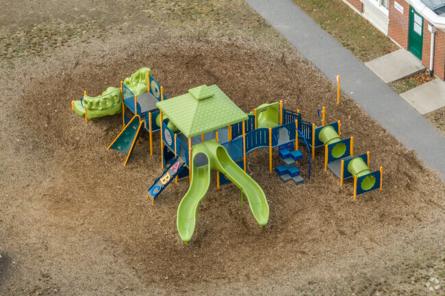 There are multiple play structures at Clifford H. Marshall Elementary School in Quincy.