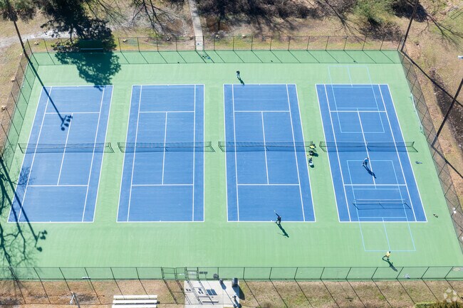 Forest Hills park has many amenities, like tennis courts and a pool.