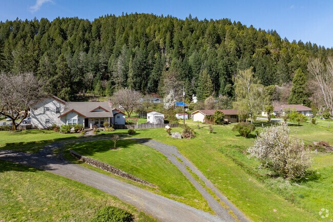 Hoopa offers various home styles in the valley and in the forest.