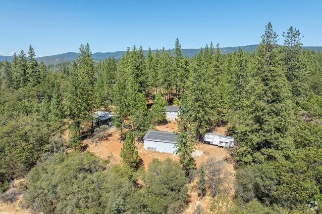 Homes in Dobbins are set back among the trees.