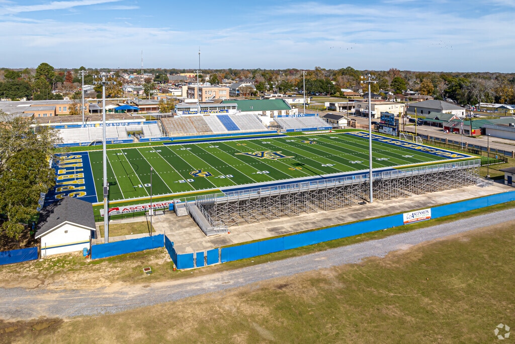 Catch a football game the East Ascension High School Spartan Stadium.