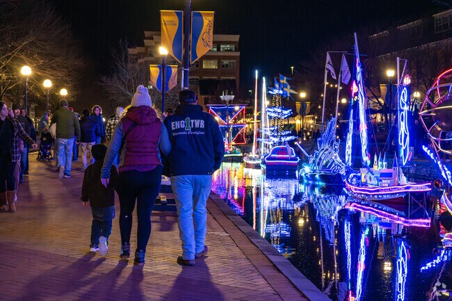 Fire and Ice is a very popular event in Frederick, with ice sculptures and live fire dancing.