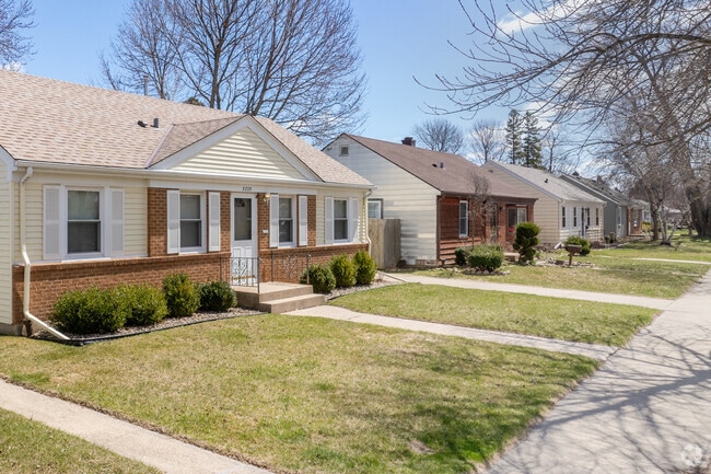 Minimal Traditional style homes are common on residential streets in Wolffs Town.