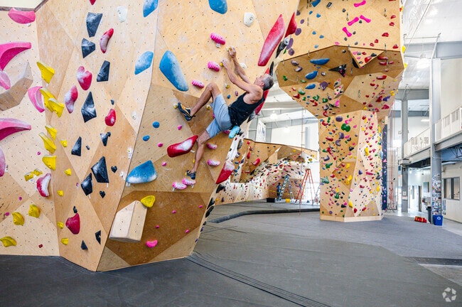 Stone Climbing near Rolling Hills offers a variety of indoor climbing and bouldering walls.