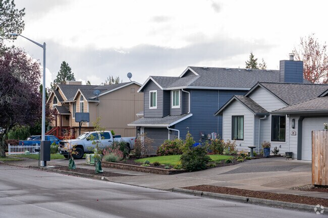 Colorful homes can be found all throughout the Hollybrook neighborhood.