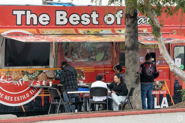 Food trucks are busy just outside of Target shopping center off of Arlington.