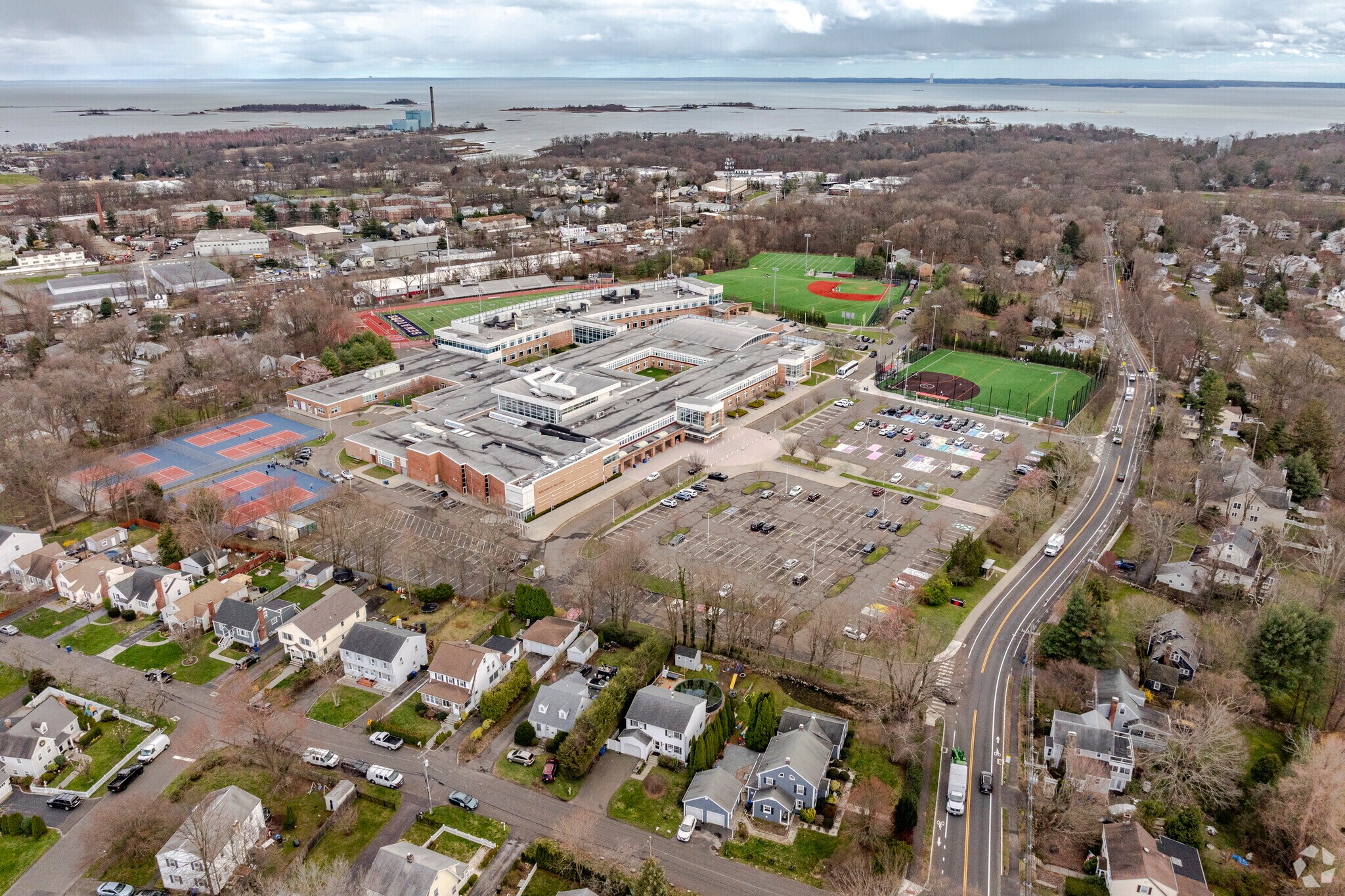 Brien McMahon High School in Brookside is a beautiful school with top notch athletics.